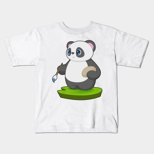 Panda Painting Paint brush Kids T-Shirt